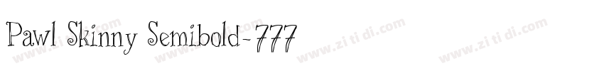 Pawl Skinny Semibold字体转换